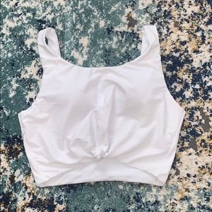 Chantilly White Zaful Bikini Crop Top